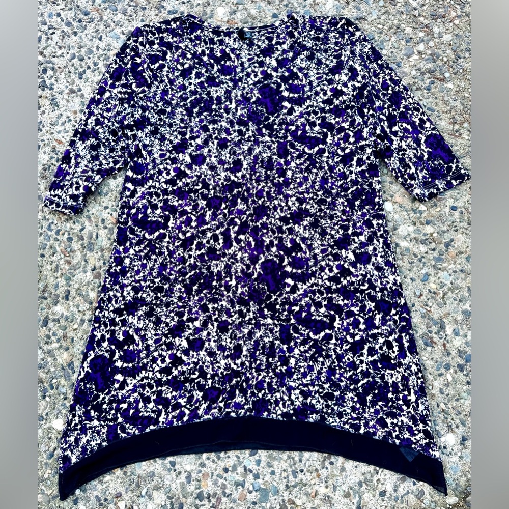 Cynthia Rowley Purple and White Patterned Tunic